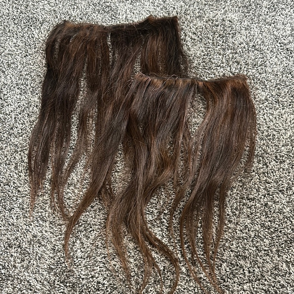 hand tied hair extension wefts